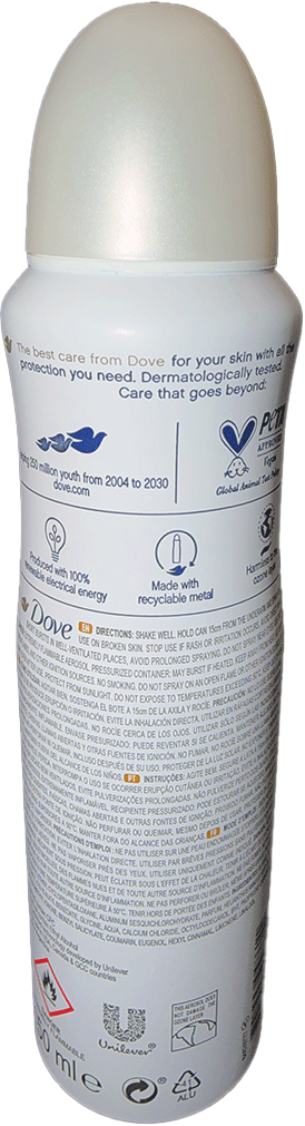 Dove Nutritive Secrets Spray Restoring Ritual 48h Antiperspirant - Coconut and Jasmine Flower Scent - 5.07 oz / 150 mL