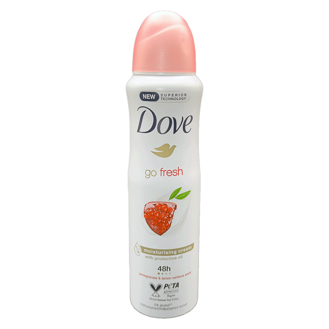 Dove Go Fresh Moisturizing Cream with Protective Oil Antiperspirant - Pomegranate & Lemon Verbena Scent - 5.07 oz / 150 mL