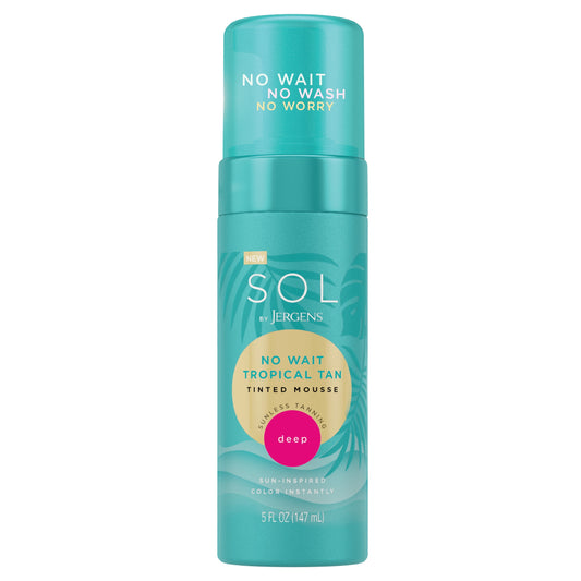 Sol by Jergens Deep self tanning mousse with no wait fast drying formula