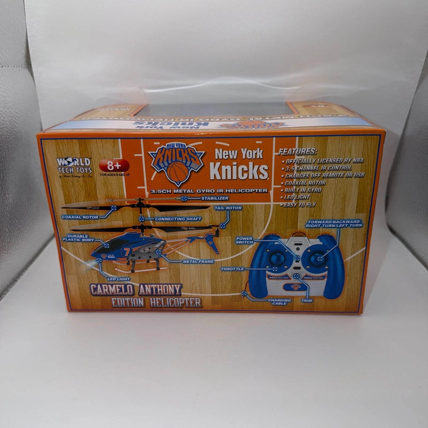 New York Knicks 3.5 Metal Gyro IR Helicopter World Tech Toys Carmelo Anthony